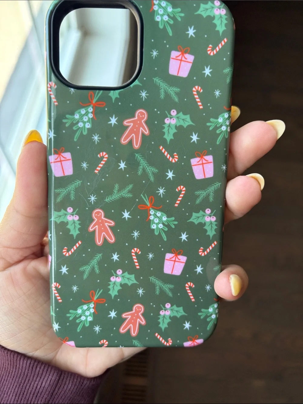 Casely Everything Nice Gingerbread iPhone 14 case. Magsafe compatible.